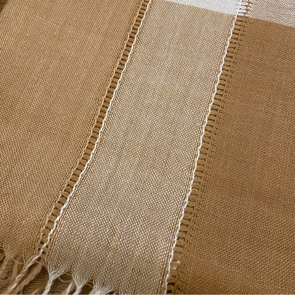 PASHMINA Scarf in Wide Warm Color Plaid - Picture 6 of 10